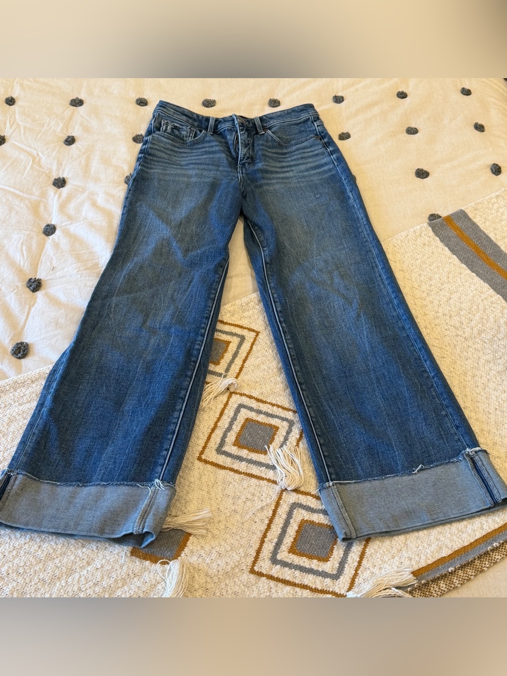 Buckle Black Fit #53 Wide-Leg Cuffed Jeans 29x32